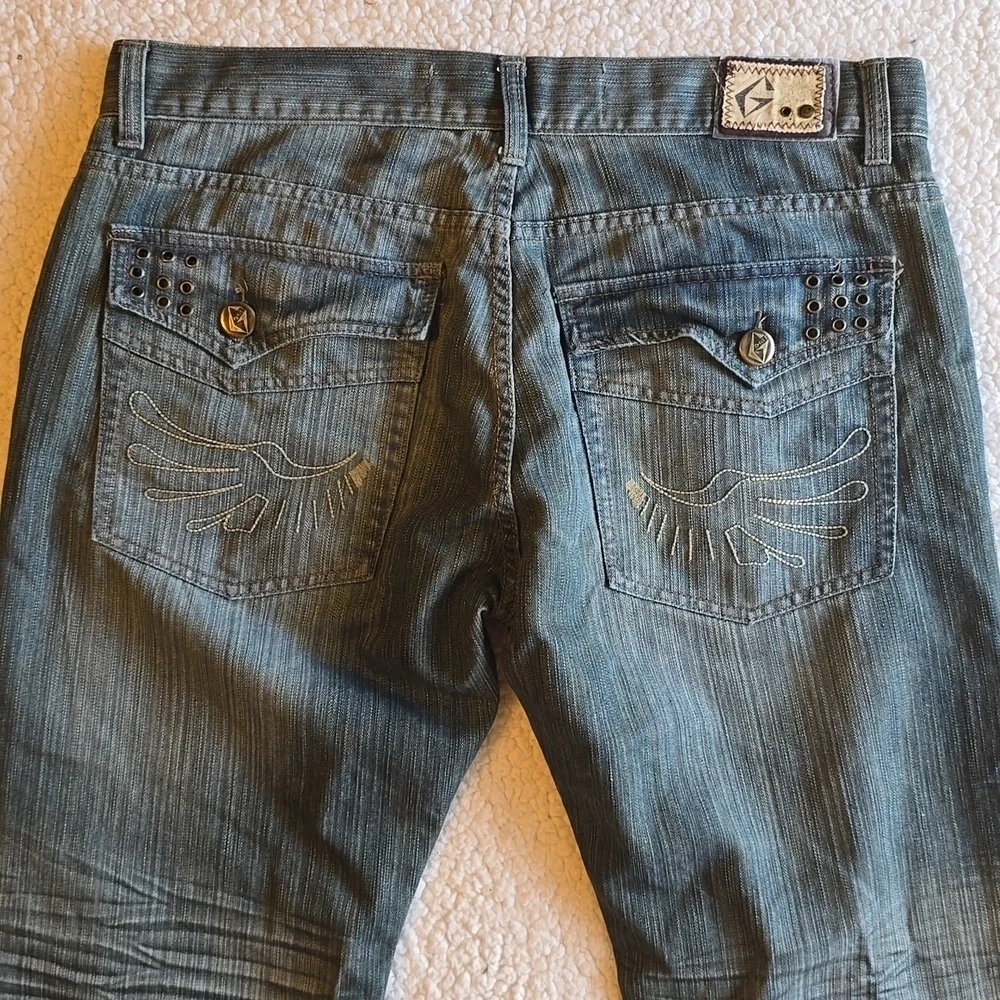 Vintage Y2K G-Net Men's Denim Distressed Straight Leg Jeans Sz.40x32